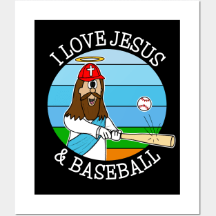 I Love Jesus and Baseball Posters and Art